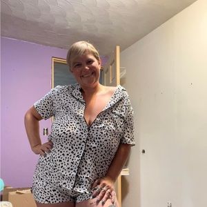 DREAMING OF YOU PAJAMA SET - WHITE size small